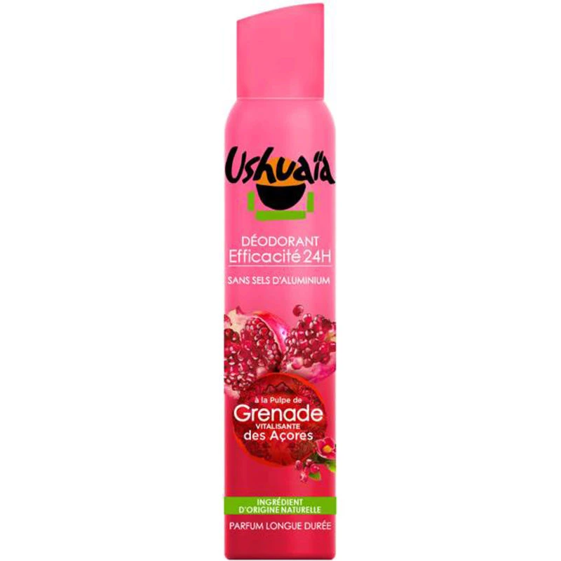 24h women's deodorant with Azores pomegranate pulp 200ml - USHUAIA
