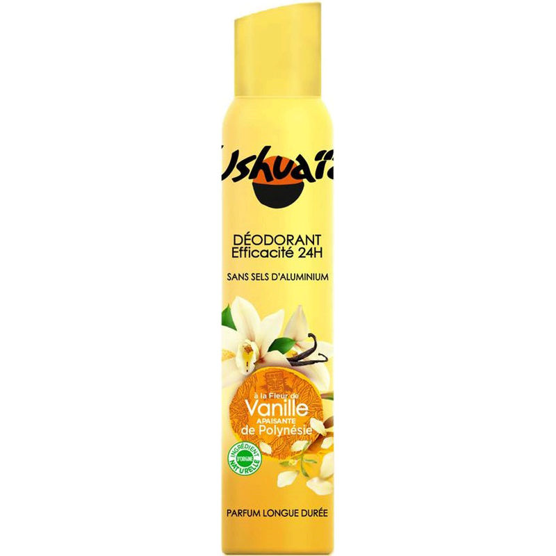 Lot De 4 Déodorants Ushuaïa Fleur De Vanille 200ml - Neuf, Apaisant, Parfum Polynésie