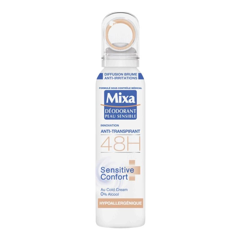 Desodorante feminino pele sensível 48h Sensitive Confort 150ml - MIXA