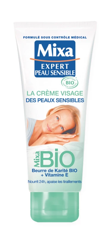 Organic Face Cream Sensitive Skin, 10cl - MIXA
