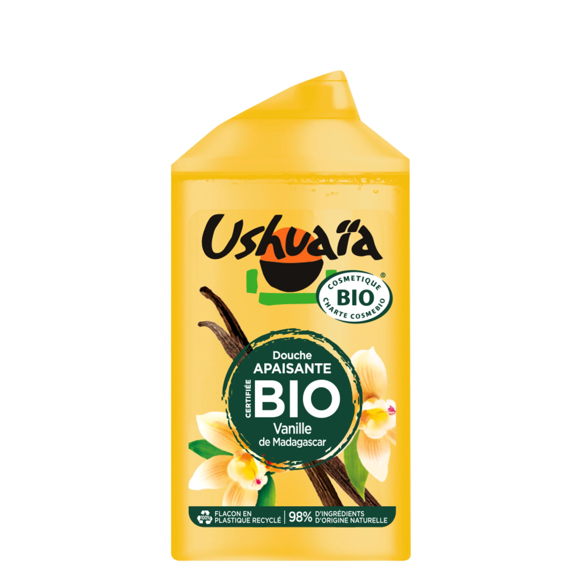 Organic soothing vanilla shower gel 250ml - USHUAIA