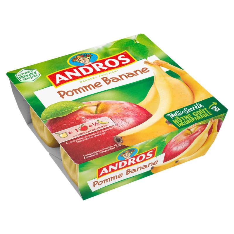 Andros Apfel Banane 4x100g
