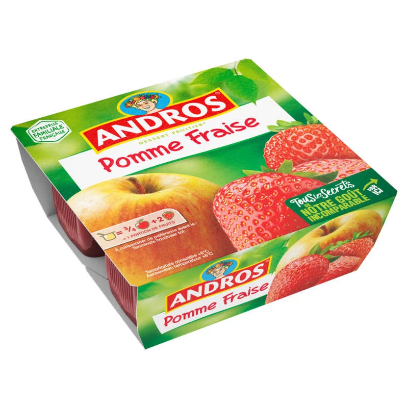 Andros Apfel Erdbeere 4x100g