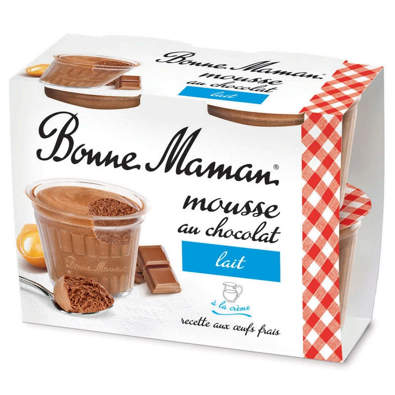 Mousse sô cô la sữa Bm 4x50g