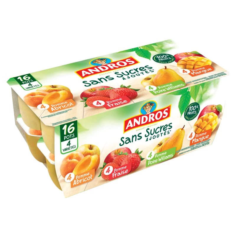 Compote 4 loại 16x100g - ANDROS
