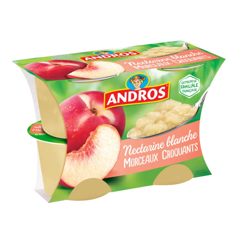 Andros Nectarine Morceaux 4x10