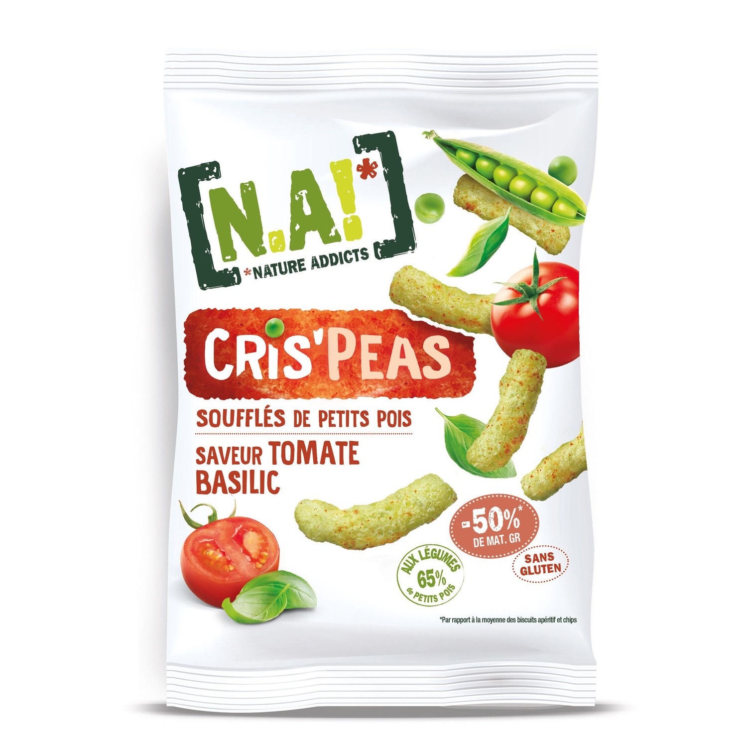 Nhà phân phối Crisp'peas parfum Tomate Basilic 50g - N.A!