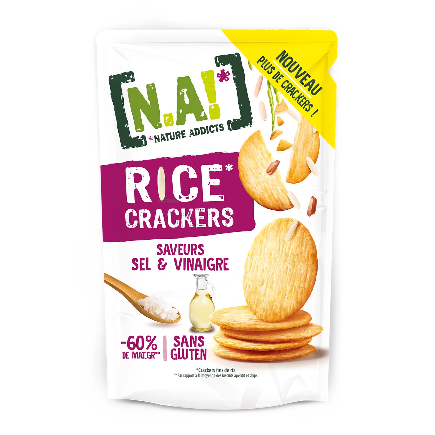 Rice  Crackers Sel & Vinaigne 85g - N.A!