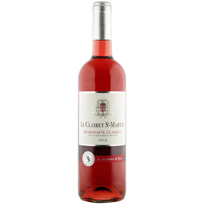Vin Rosé Bordeaux Clairet AOP 2019, 11,5°, LE CLAIRET ST MARTIN