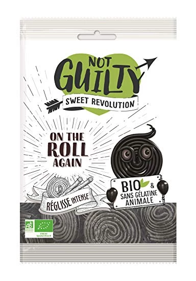 Not Guilty 90gr Sachet Of On The Roll Again Gummies Licorice Flavor