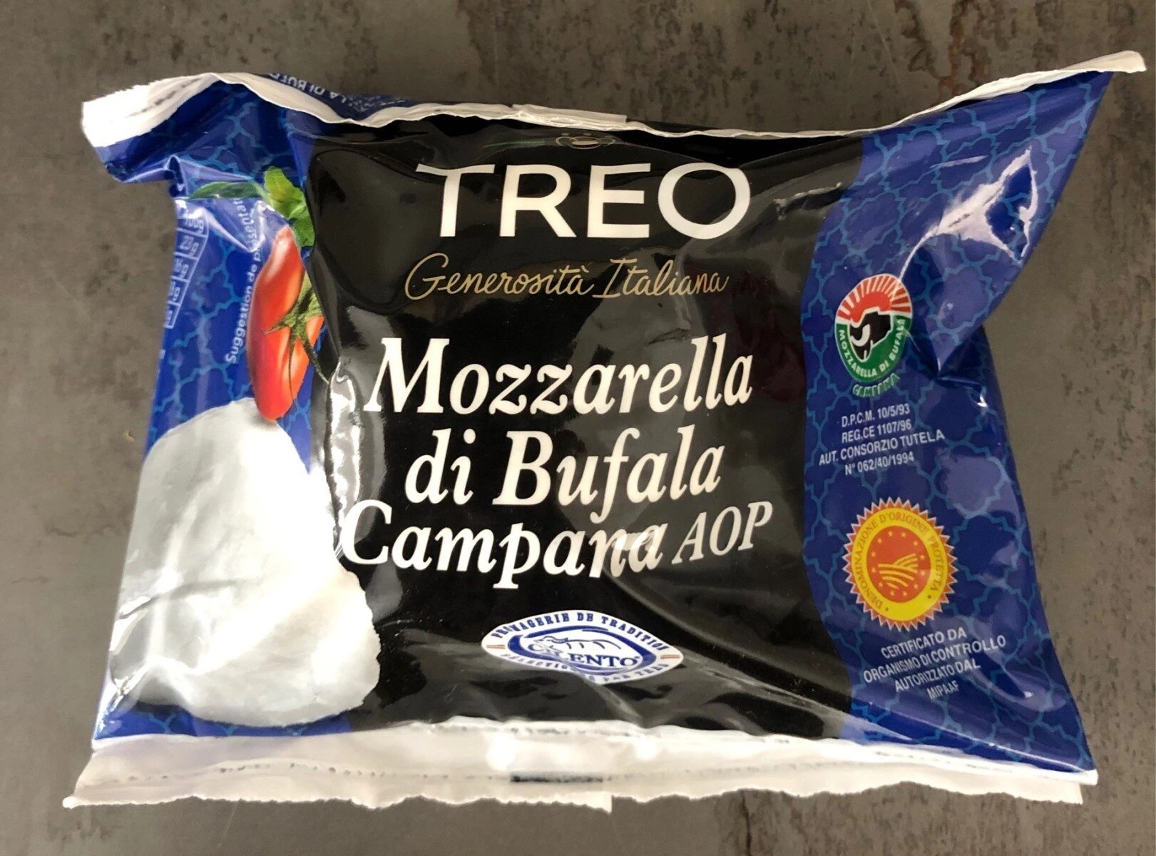 Mozzarella Campana Trâu Aop 125g - Treo