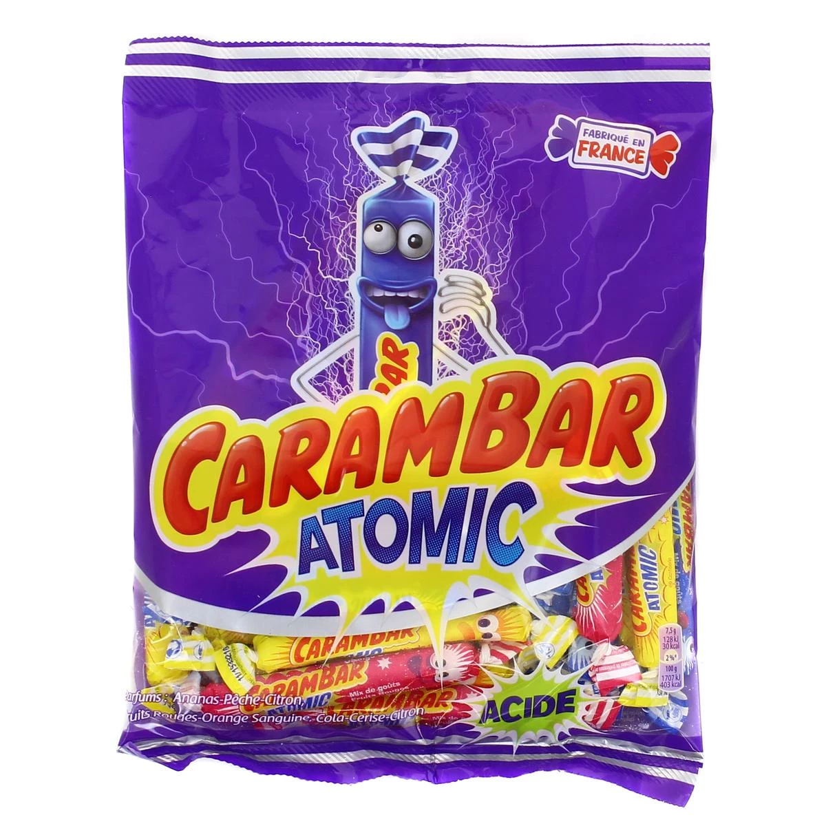 Sensa的原子酸糖果； 220克 - CARAMBAR