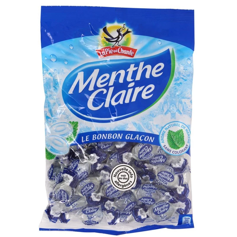 Bonbons Menthe Claire; 360g - LA PIE QUI CHANTE