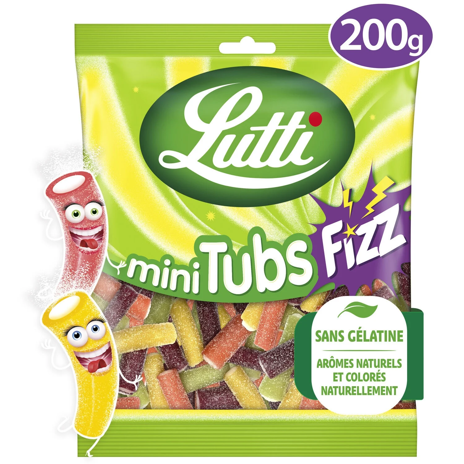 Bonbons Mini Tubs Fizz 200g - Lutti