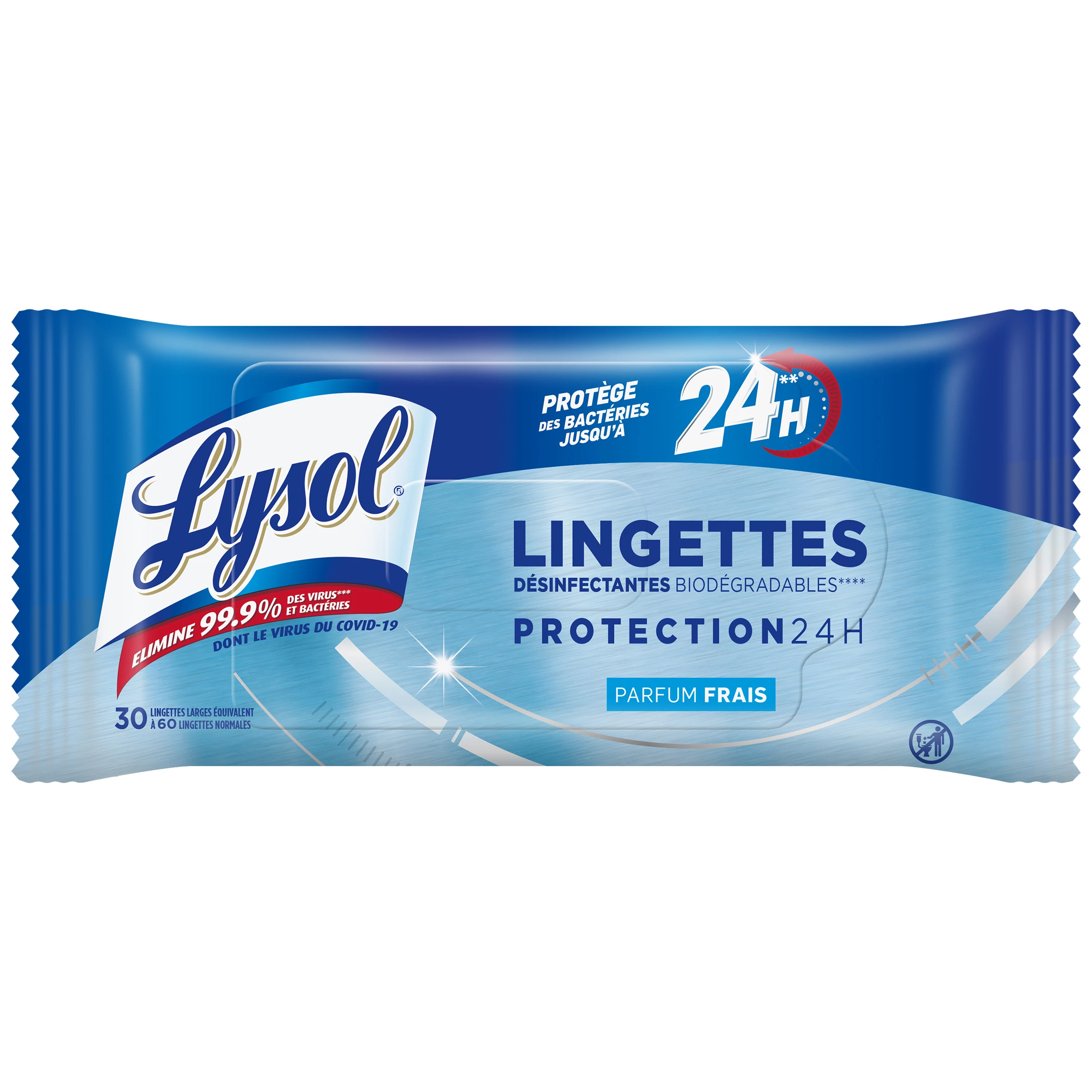 Lysol Lingettes X30 24h Frais