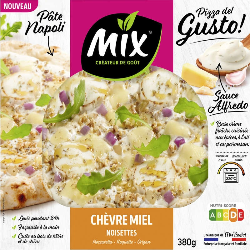 Pizza Chevre Miel Noisette 380