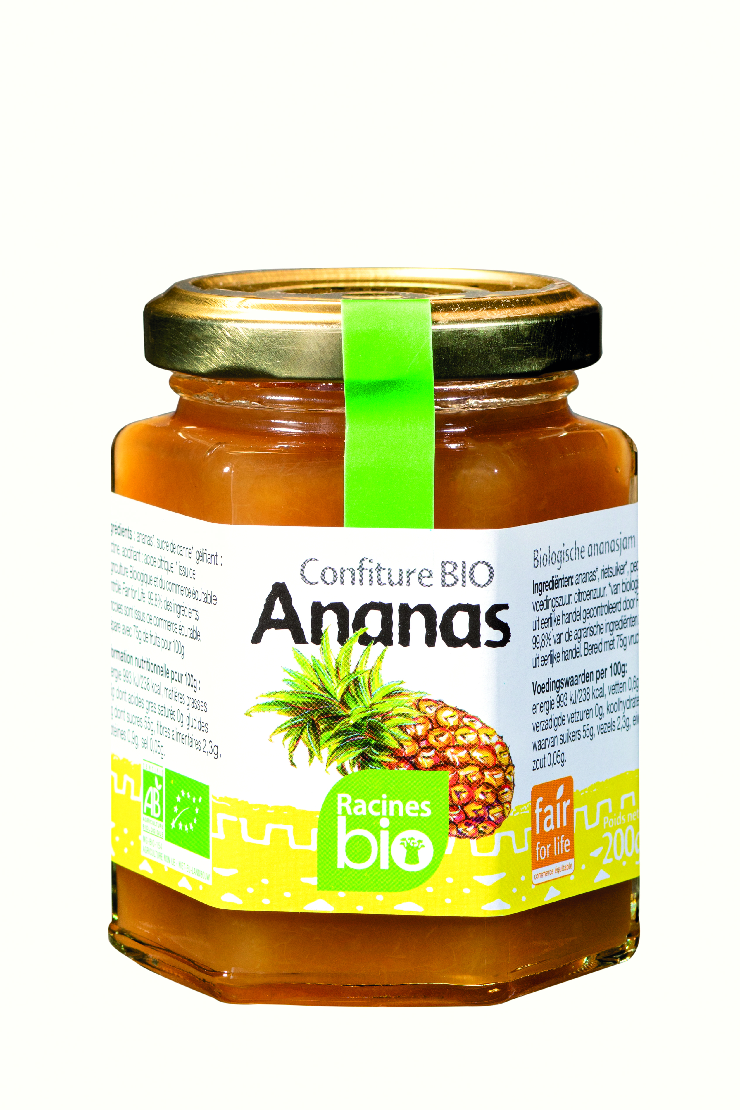 Gekonfijte Anana's (12 X 200 G) - Racines Bio