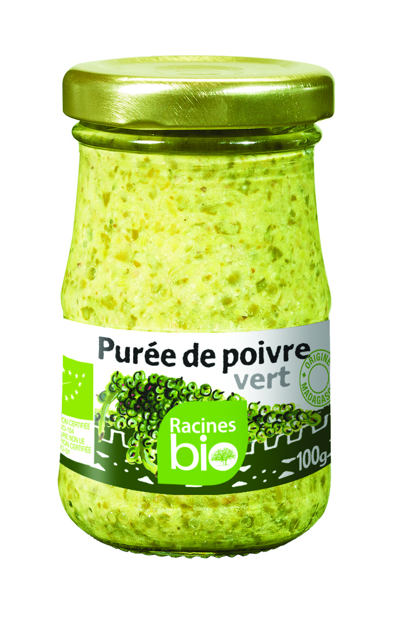 Grünes Pfefferpüree (24 x 100 g) - Racines Bio
