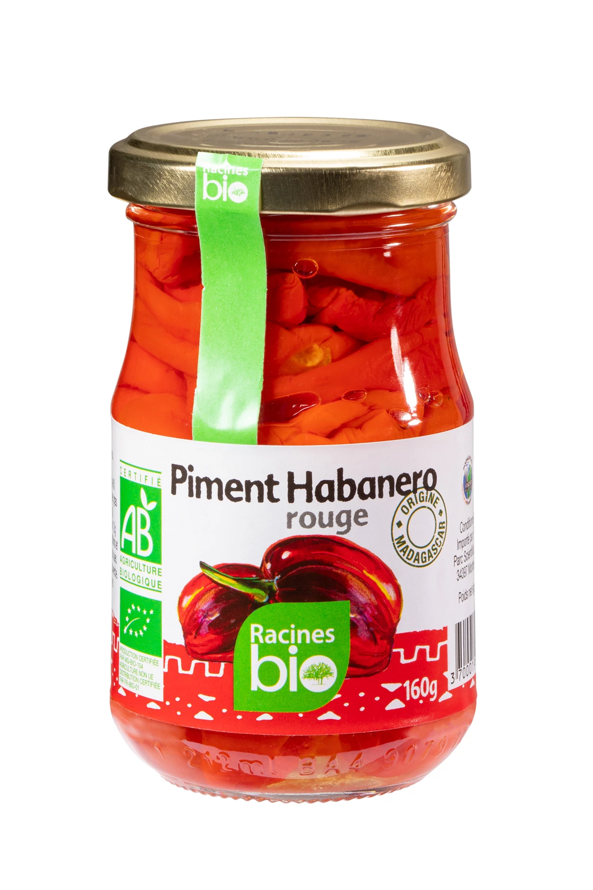 Whole Red Habanero Pepper (12 X 160 G) - Racines Bio