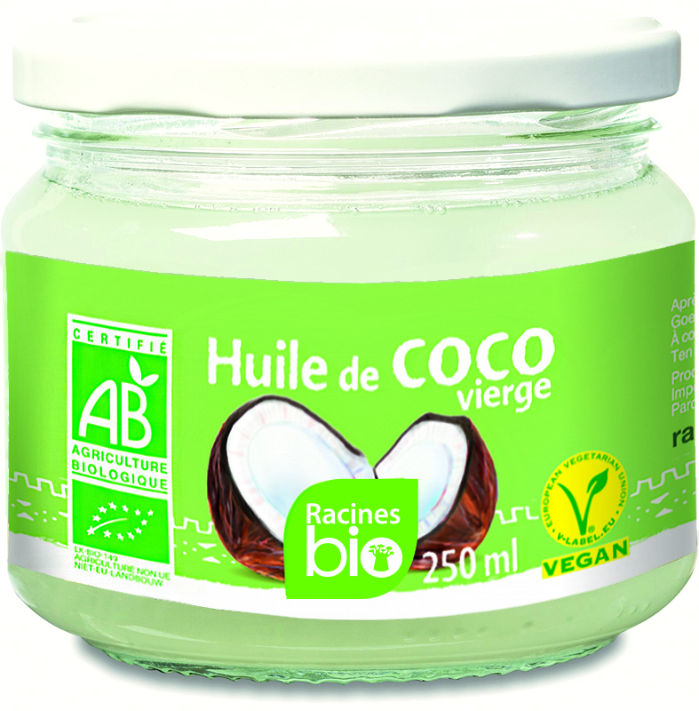 Óleo de coco virgem (12 x 250 ml) - Racines Bio