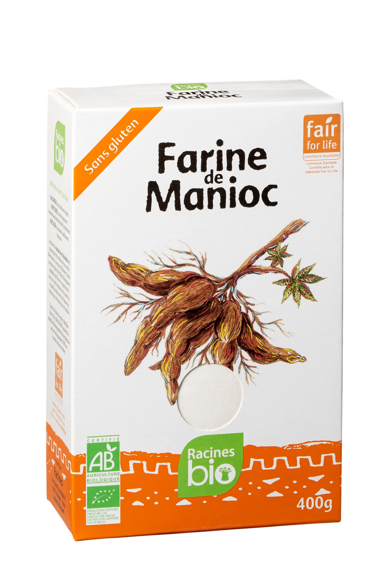 Farinha de Mandioca (20 X 400 G) - Racines Bio