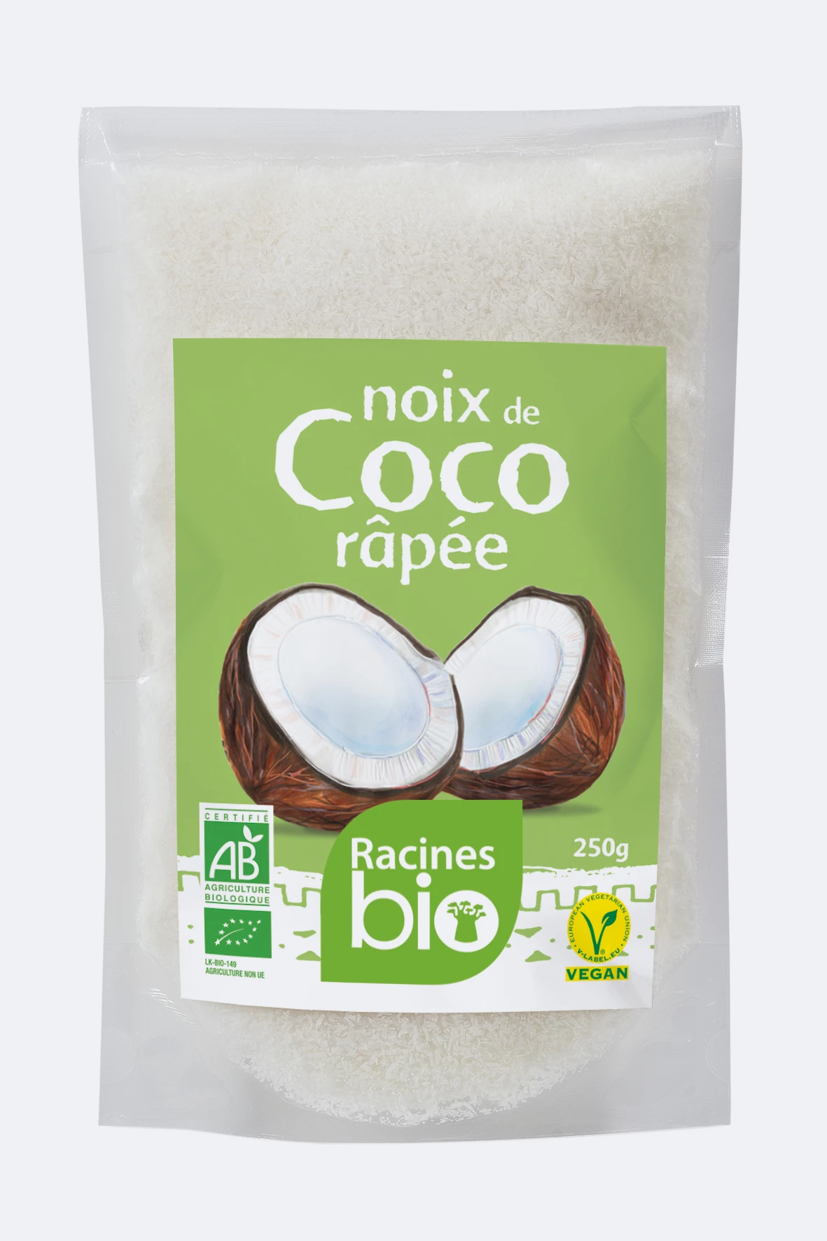 Kokosraspeln (20 x 250 g) - Racines Bio