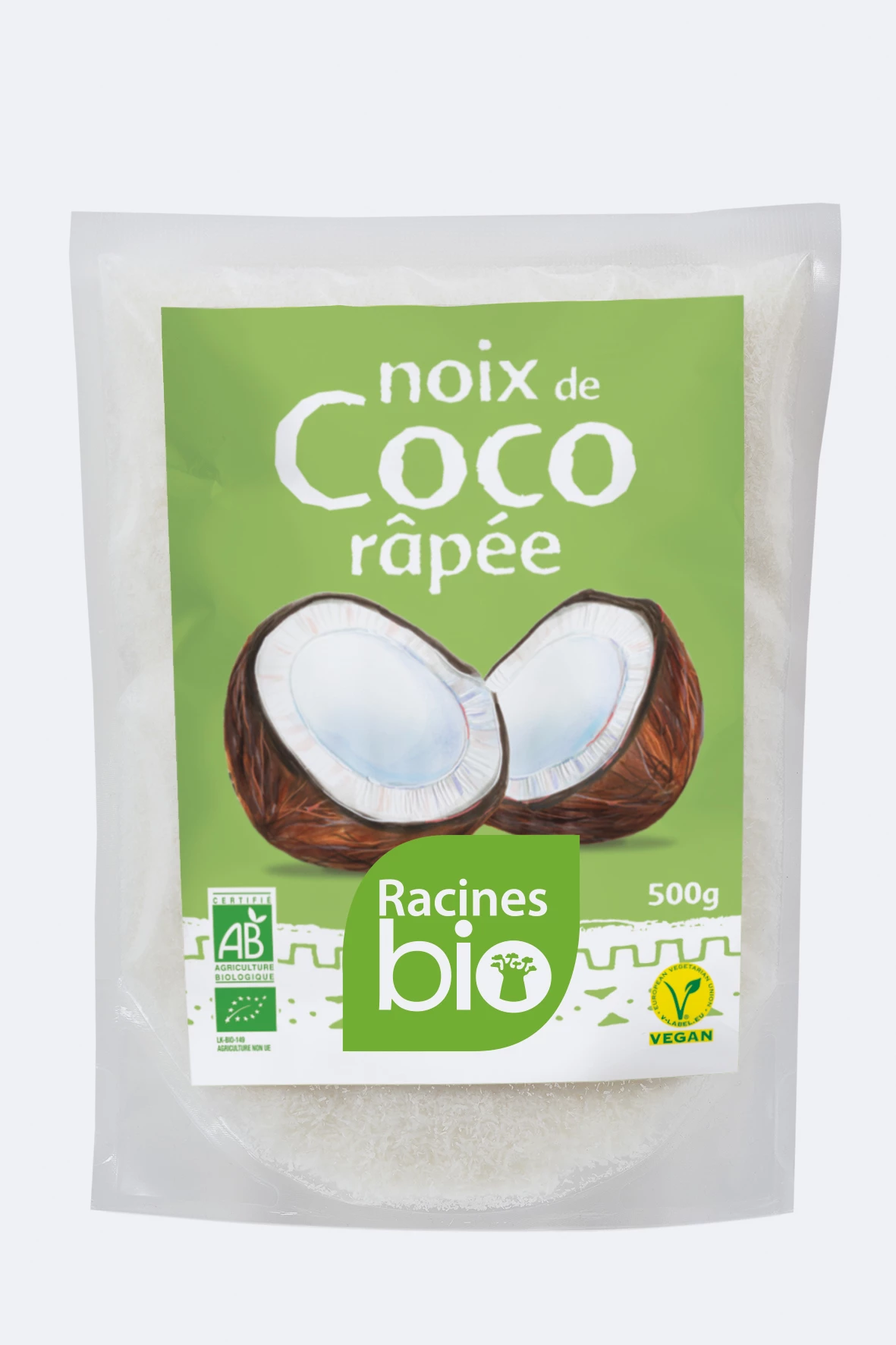 Grated Coconut (10 X 500 G) - Racines Bio