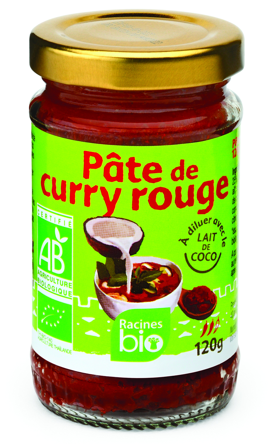 Rote Currypaste (12 x 120 g) - Racines Bio