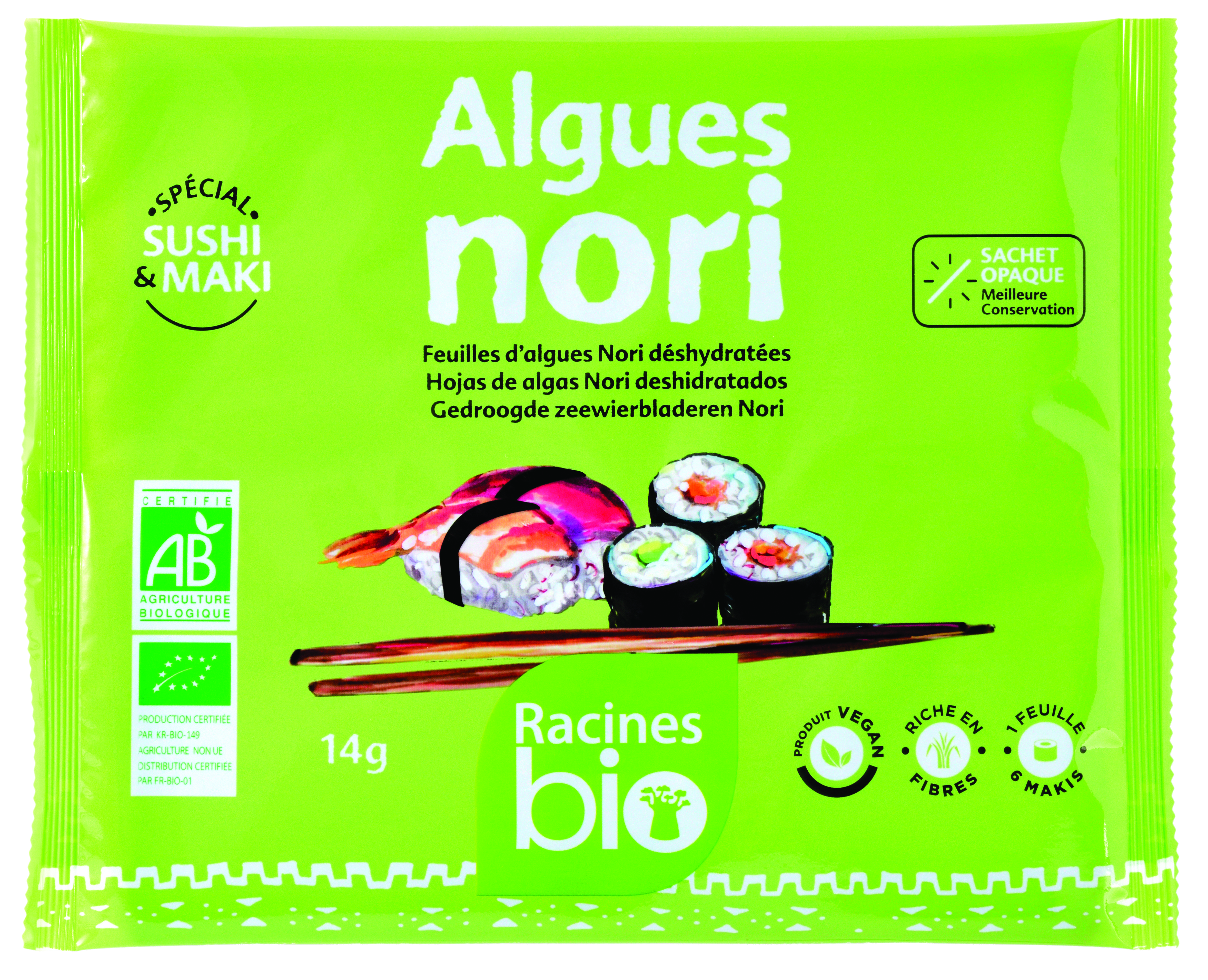 Nori seaweed 12 X 14 G - - ORGANIC ROOTS