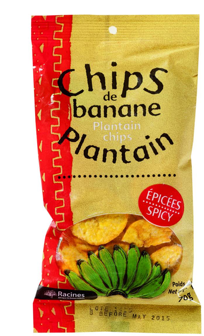 Pikante Kochbananen-Chips (24 x 70 g) - Racines