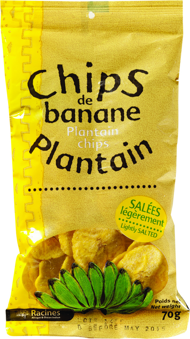 Chips de banana salgada (24 x 70 g) - Racines