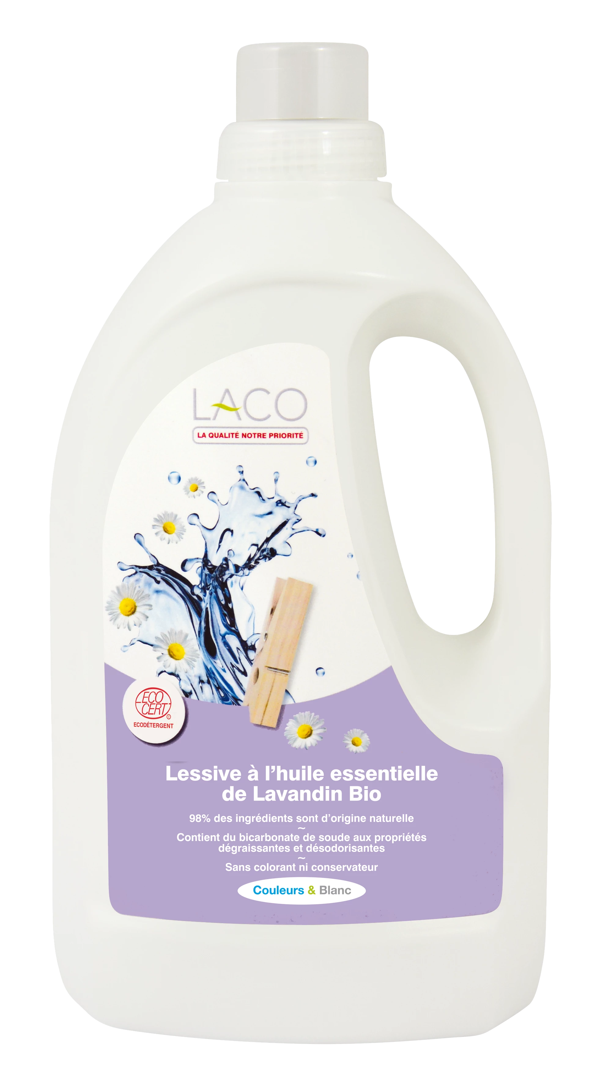 エコロジー洗濯洗剤 ラベンダーエッセンシャルオイル配合 2L - LACO