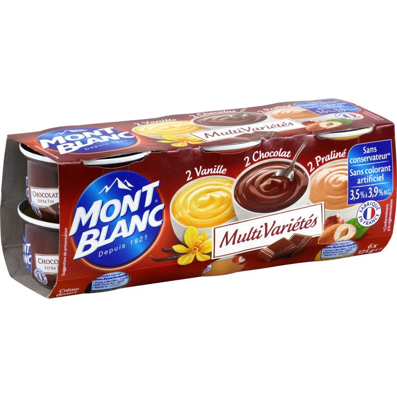 多品种甜点奶油 6x125g - MONT BLANC