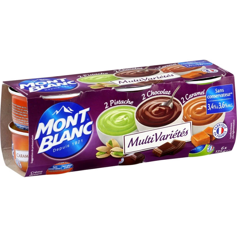 Multi-variety dessert cream - MONT BLANC