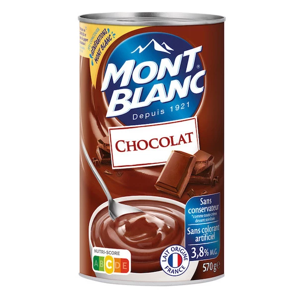 Crema de postre de chocolate 570g - MONT BLANC