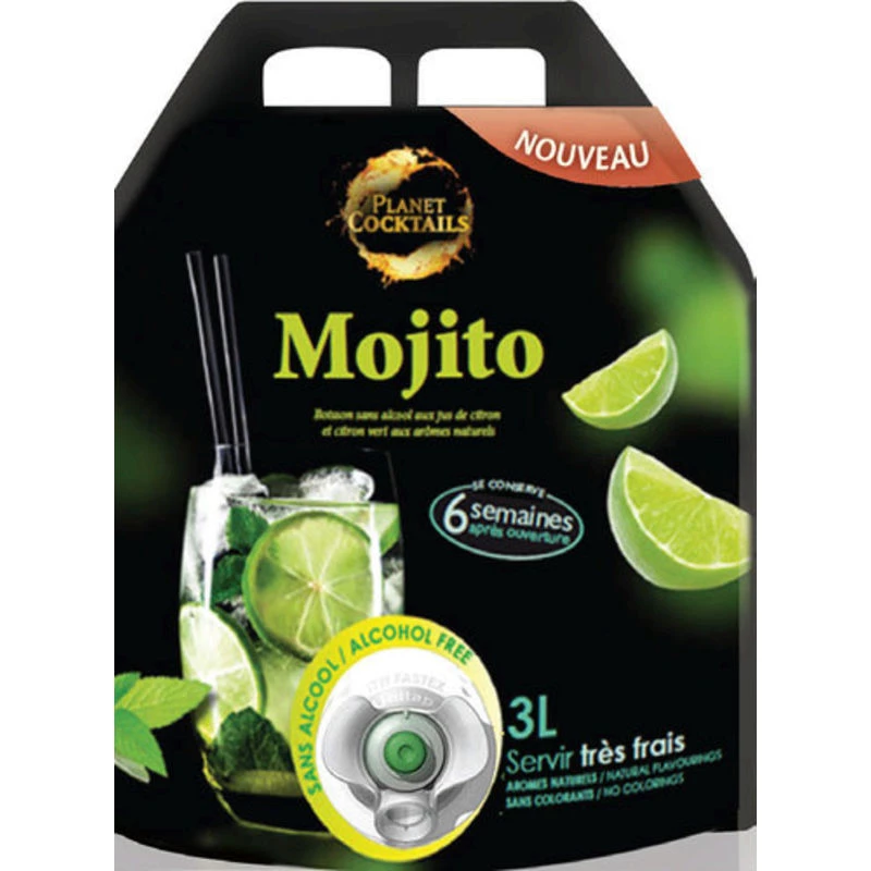 Boisson mojito sans alcool 3L - PLANET COCKTAILS