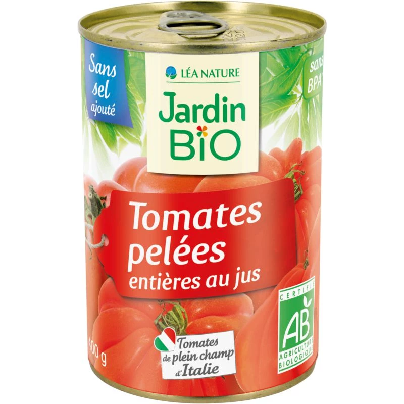Tomates pelados enteros ecológicos 400g - JARDIN Bio
