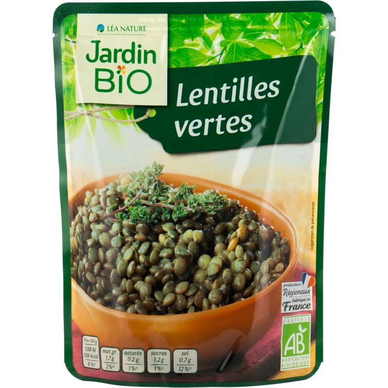 Органическая зеленая чечевица 250г - JARDIN Bio