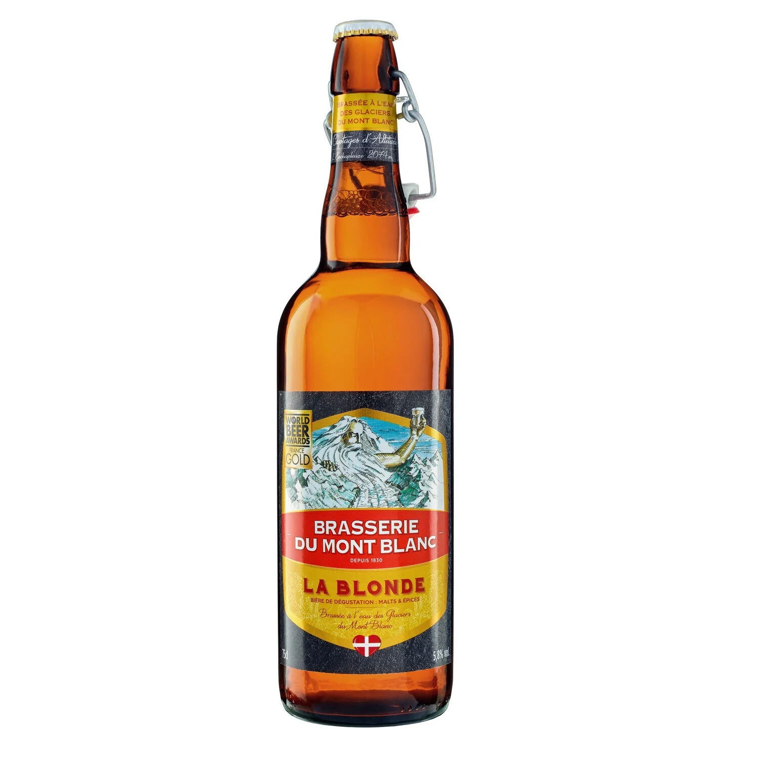 Bière Blonde La Blonde, 5,8°, 75cl - BRASSERIE DU MONT BLANC