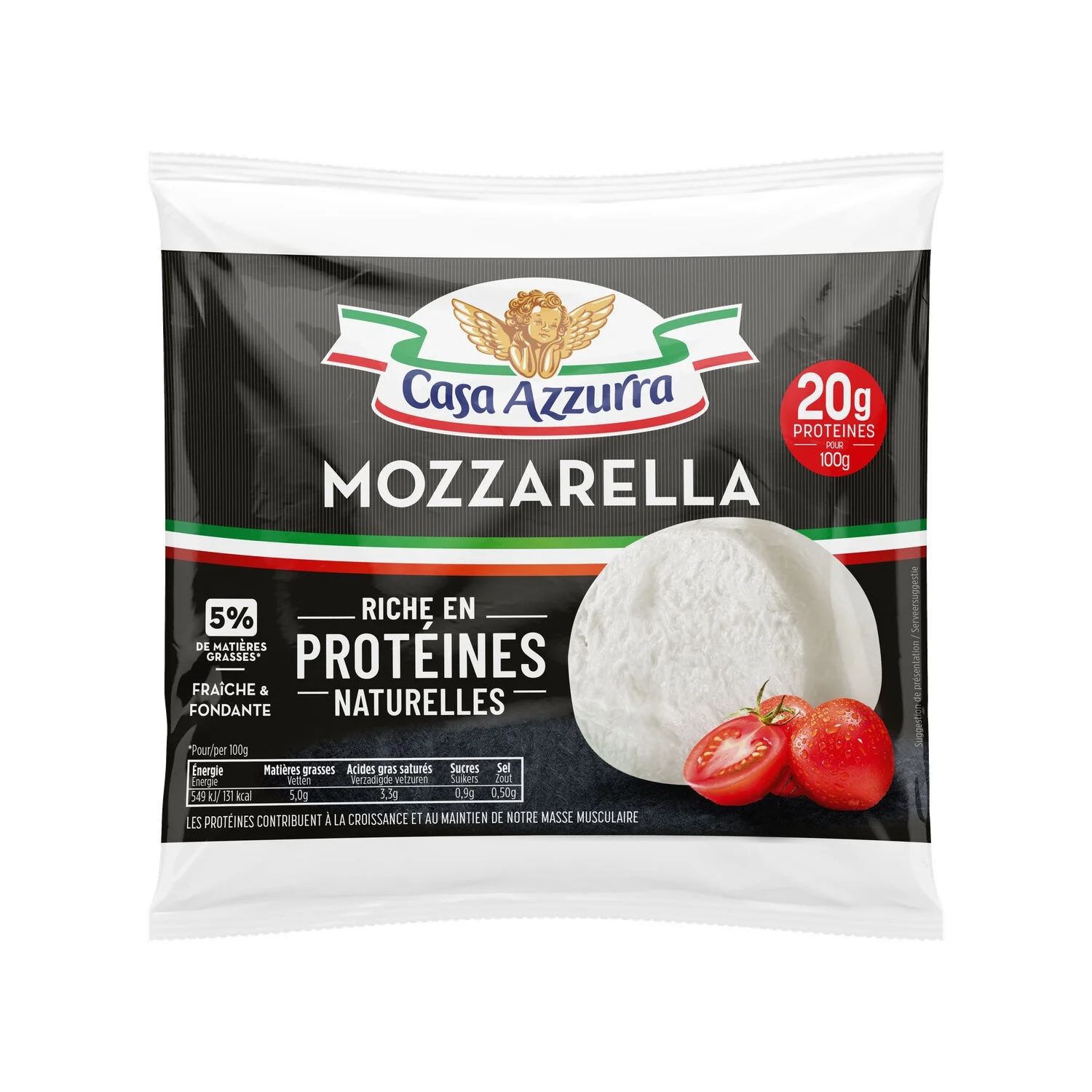 Phô mai Mozzarella Giàu Protein Tự Nhiên 100g - Casa Azzurra