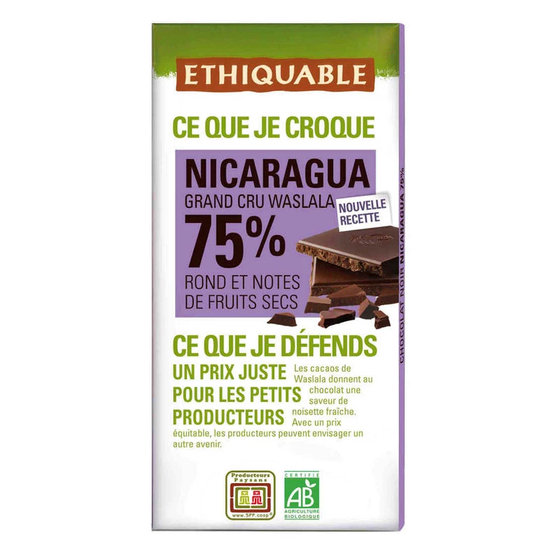 Donkere Choco Cacao Nicar Biologische Eth