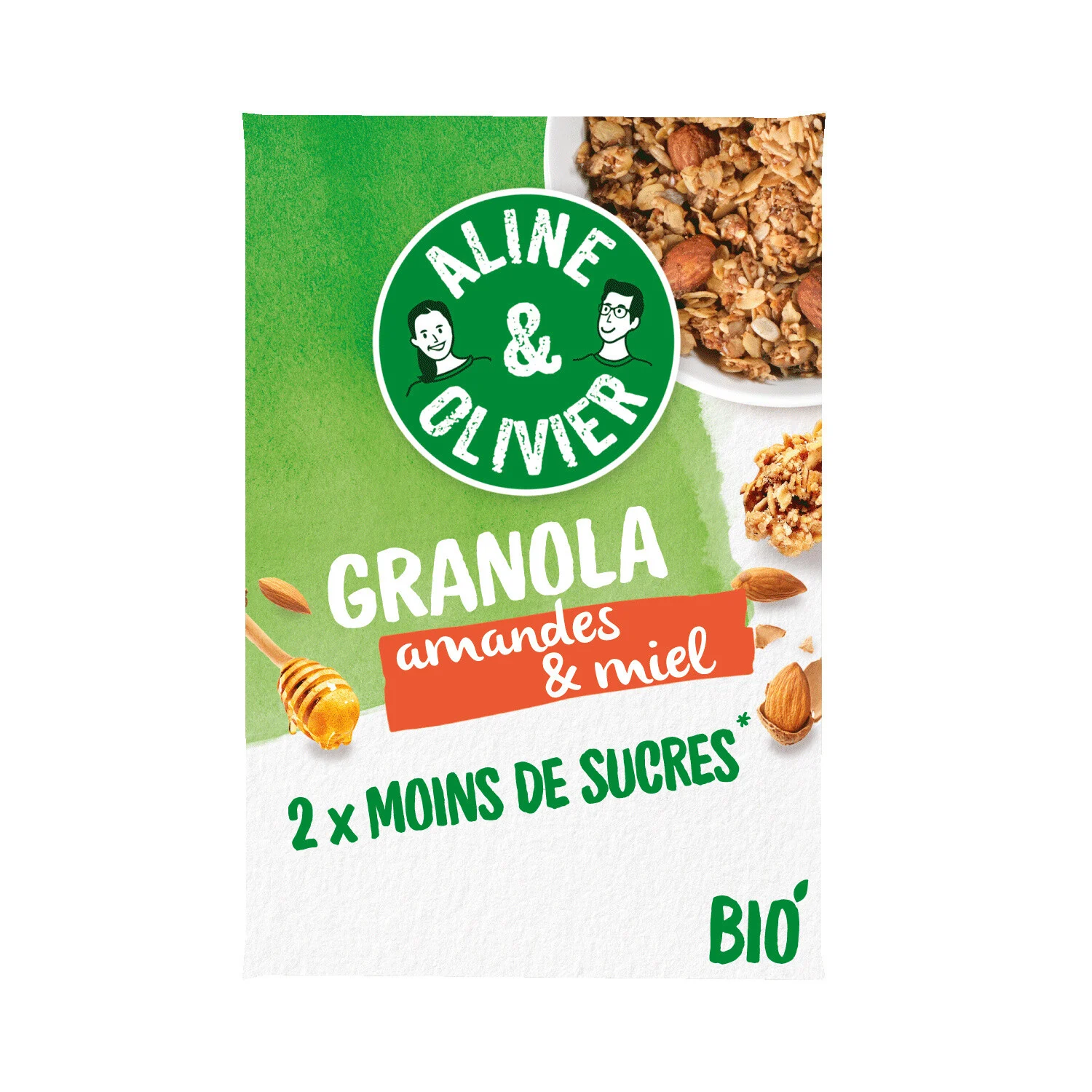 Céréales Granola Aux Amandes Et Au Miel BIO 310g - Aline & Olivier