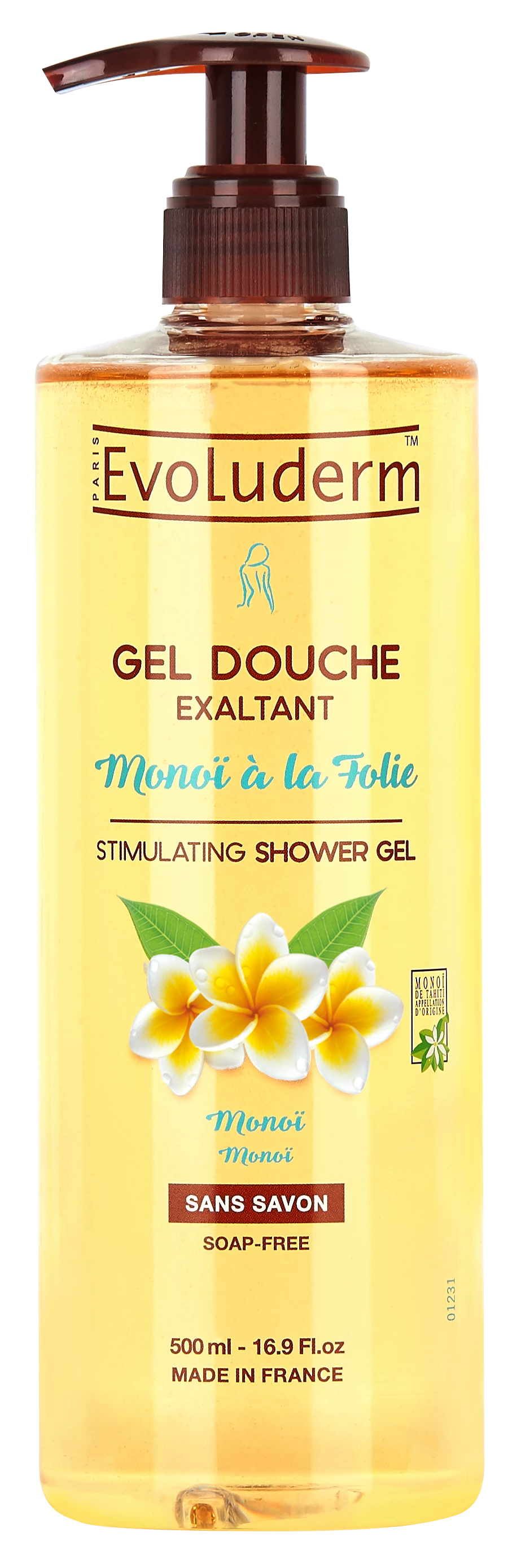 Sữa tắm Monoi à la Folie, 500ml - EVOLUDERM