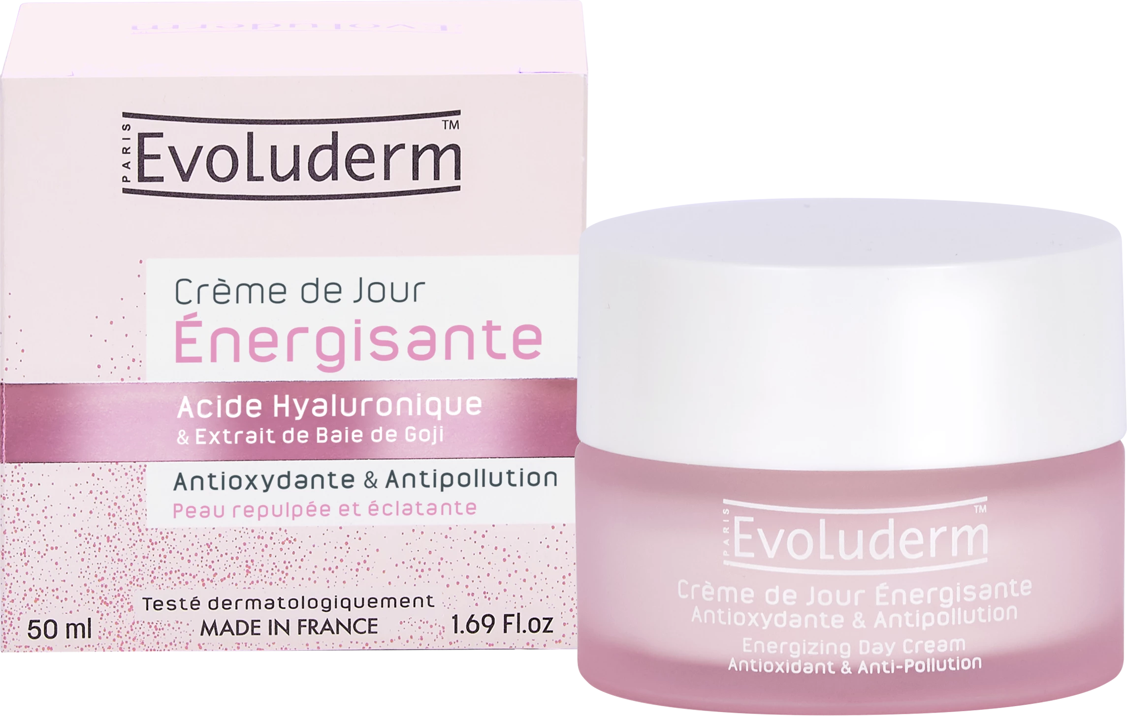 Crème De Jour Énergisante Antioxydante & Anti-pollution - Evoluderm