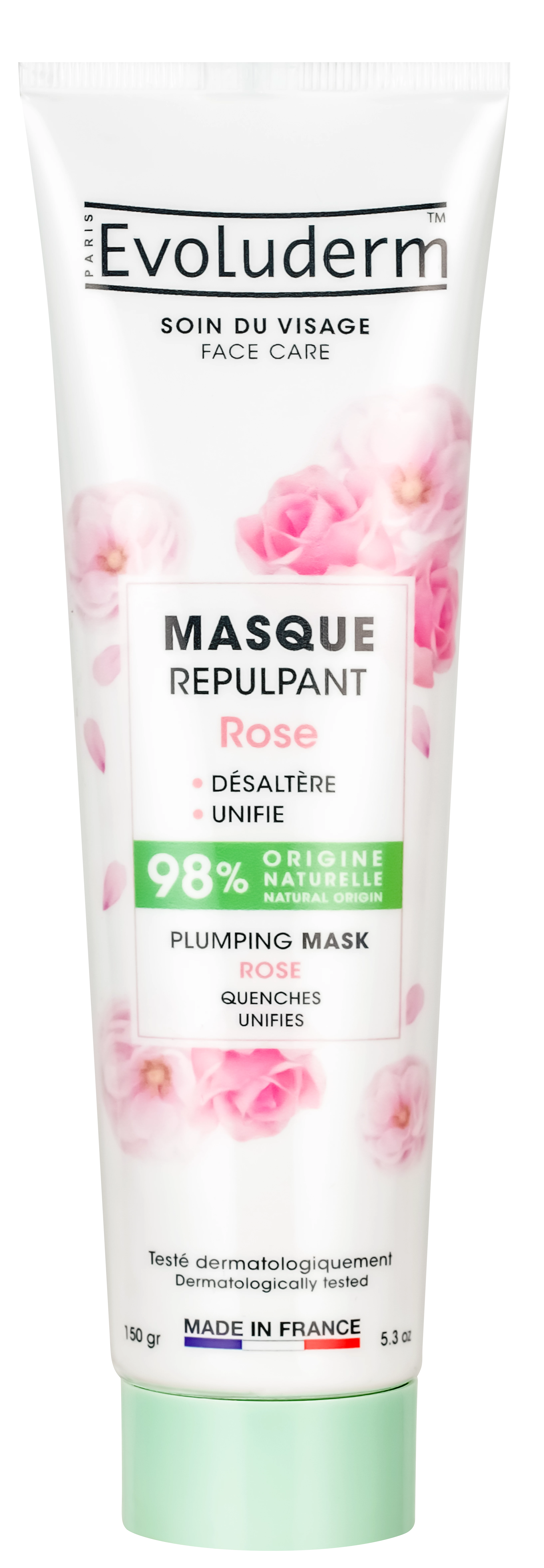 Masque Repulpant Rose 150ml - Evoluderm