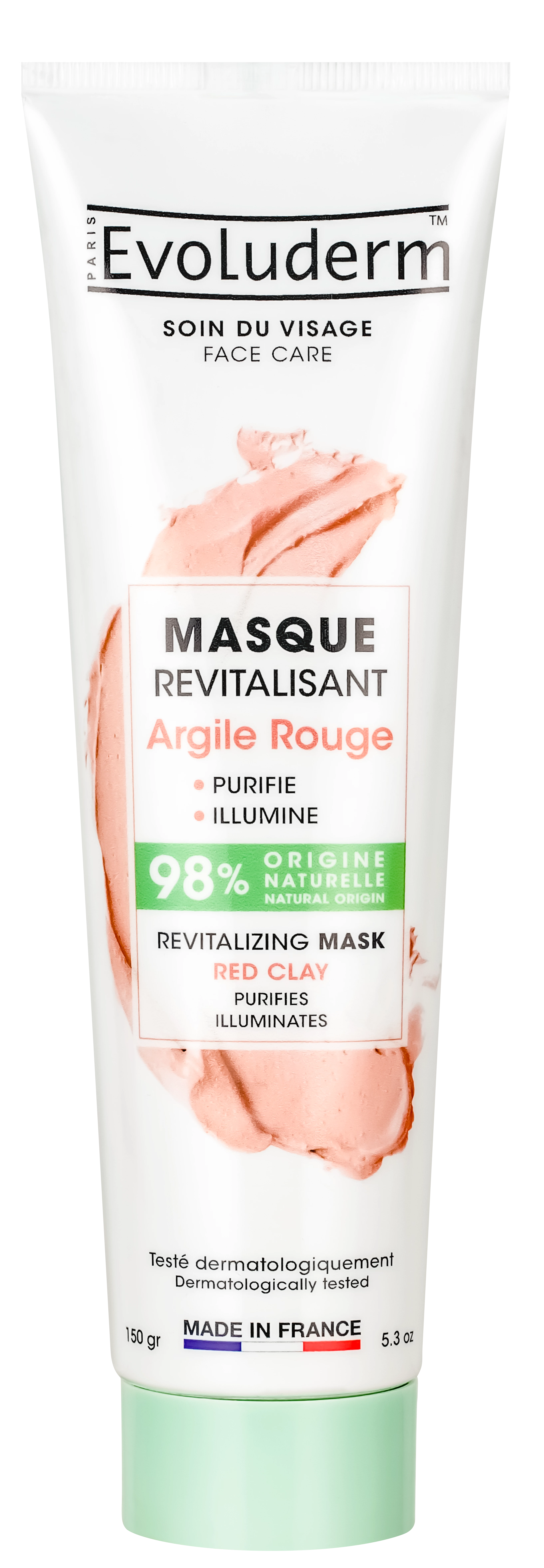 Masque Revitalisant Argile Rouge 150ml - Evoluderm