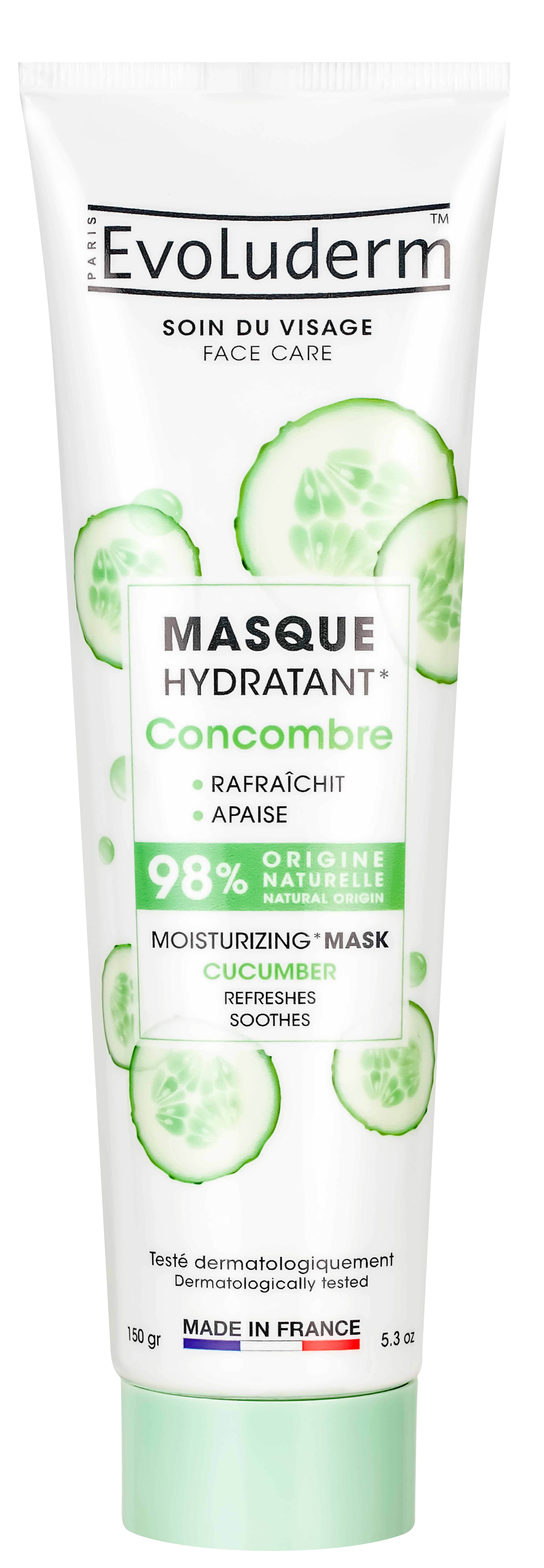 Masque Hydratant Concombre 150ml - Evoluderm
