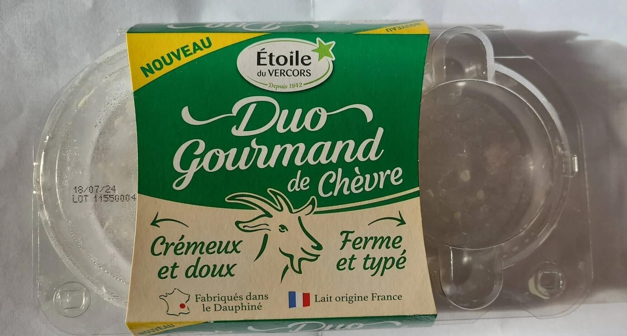 Duo de Queijo de Cabra Gourmet 210g - L'etoile Du Vercors