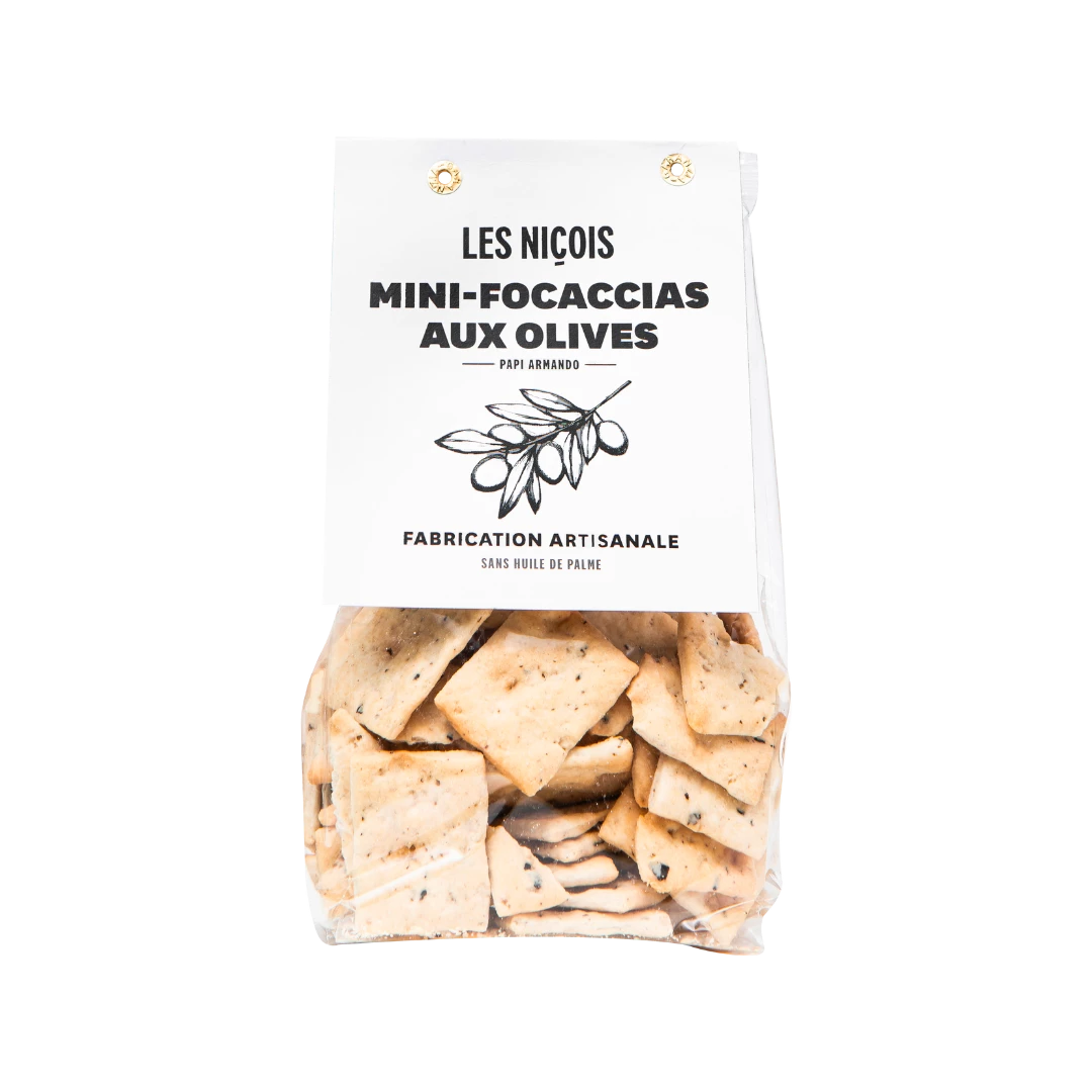 Mini-Focaccias aux Olives, 200g - LES NIÇOIS