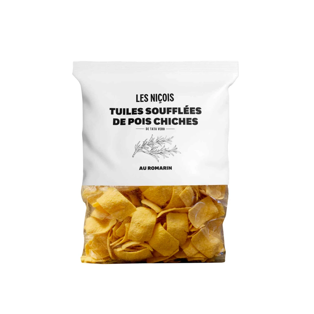 Puffed Chickpea Tiles with Rosemary 100g - LES NIÇOIS